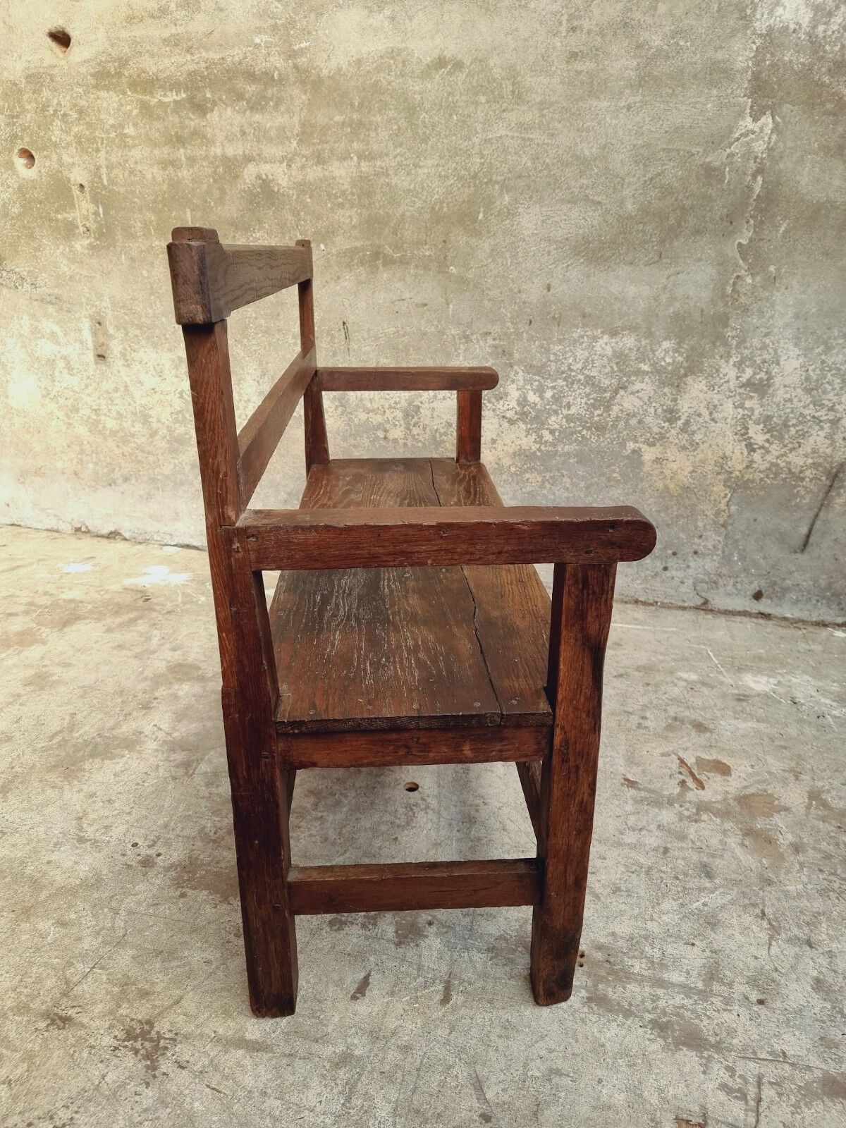 Antique oak bench hall bench 105 cm