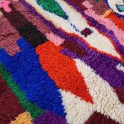 Grand tapis berbère marocain multicolore 350x200 cm – motifs géométriques