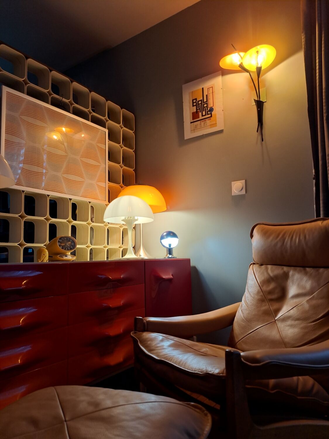 Pairs of armchairs and ottoman by Soda Galvano for Lied Mobler, Norway 1970