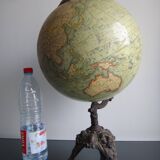 Earth globe l lebegue world map with cast 60cm paris xix
