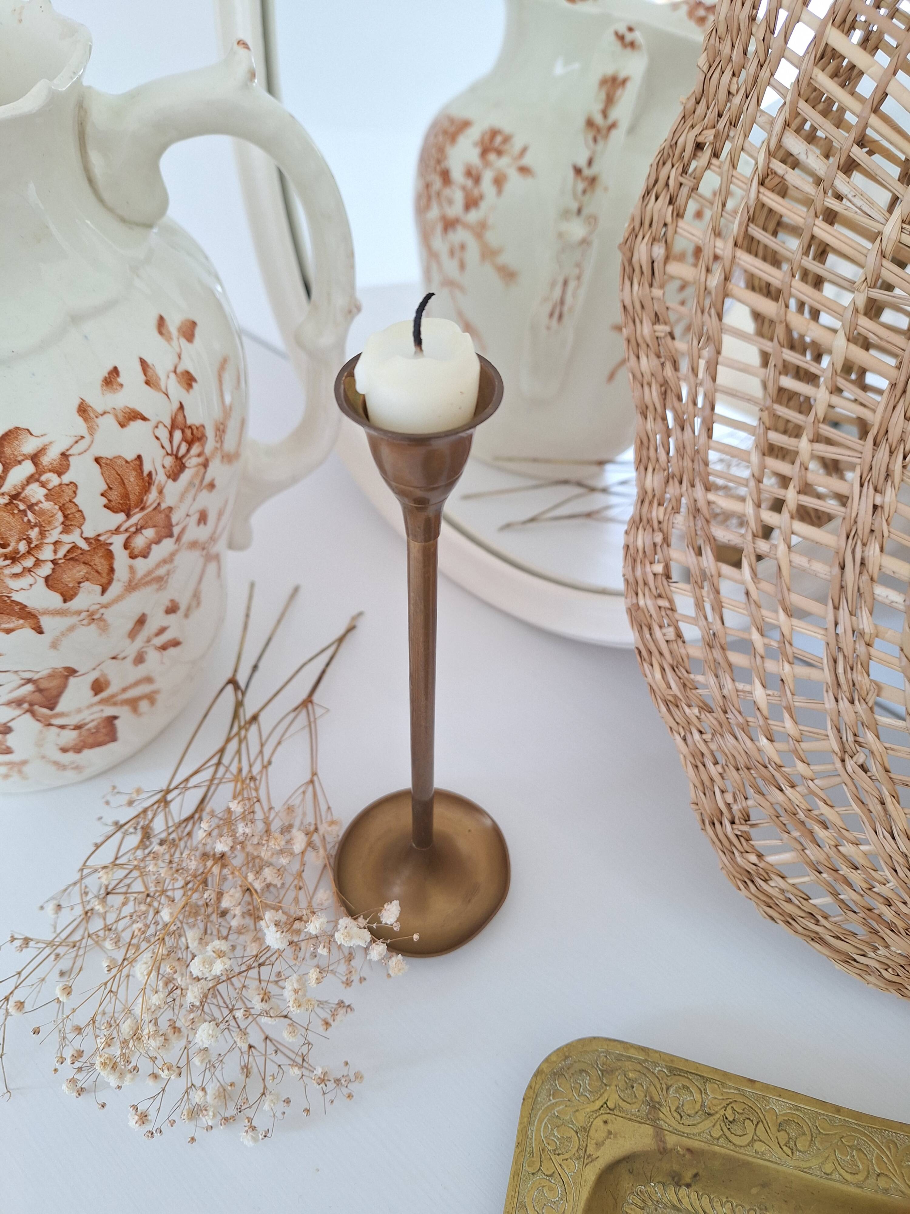 Vintage brass candle holder