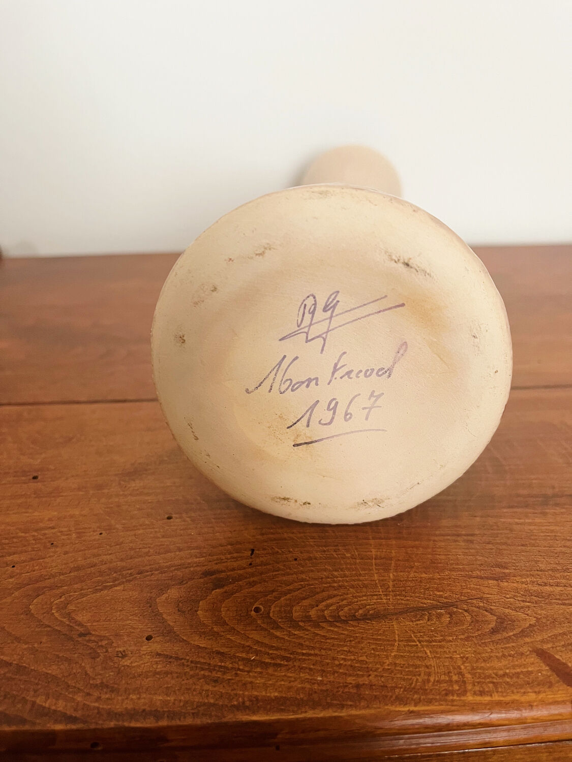 Stoneware vase diabolo 60s