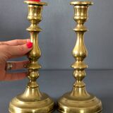Antique candle holder with socket H24cm