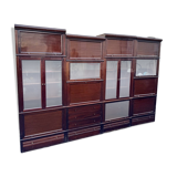 Modular library MD design 1975 mahogany