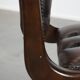 Chesterfield office chair in English style made of cow leather and wood.