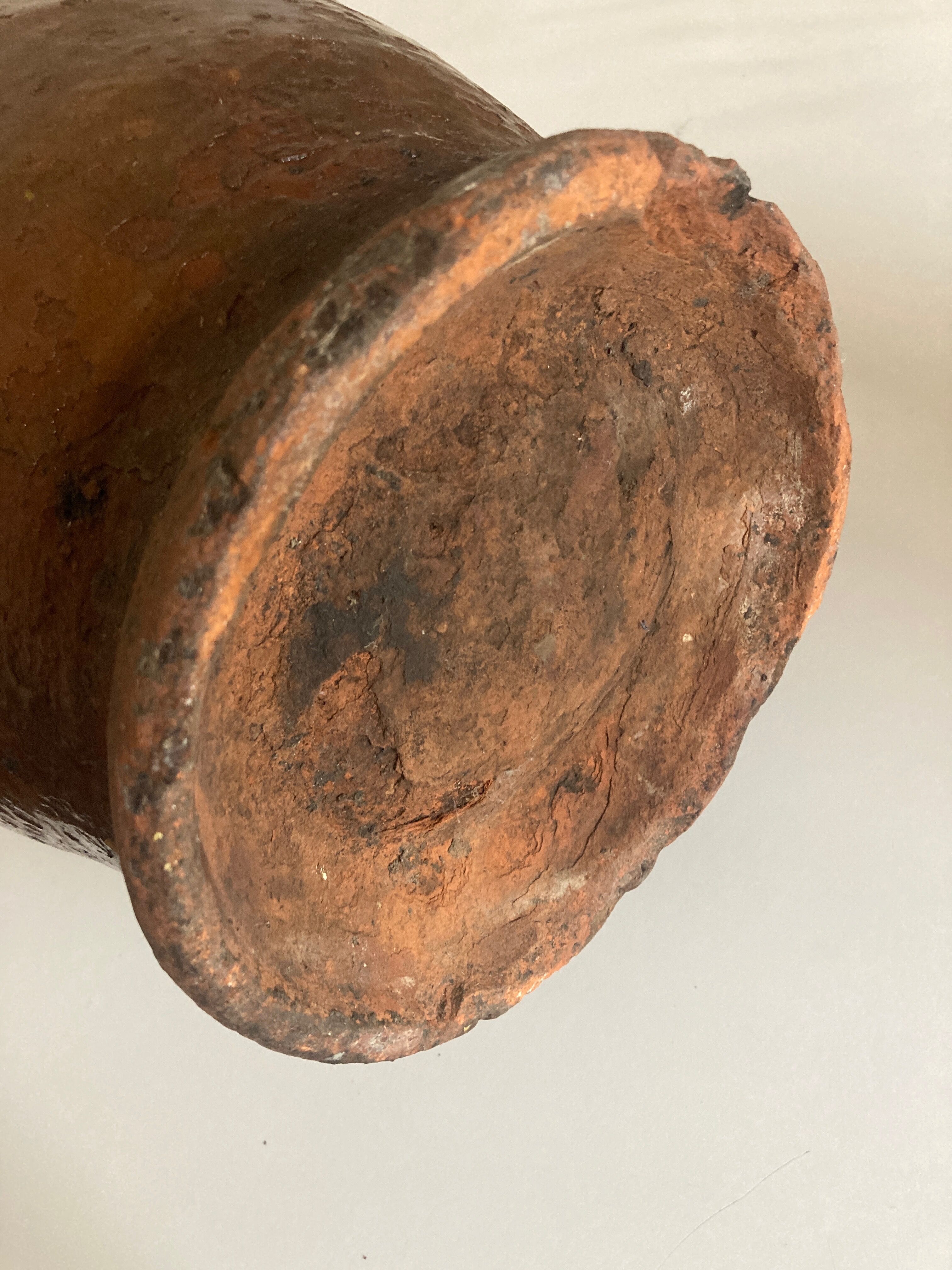 Farm pitcher late 19th in terracotta folk arts XXXL