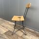 Small industrial chair, wood & metal
