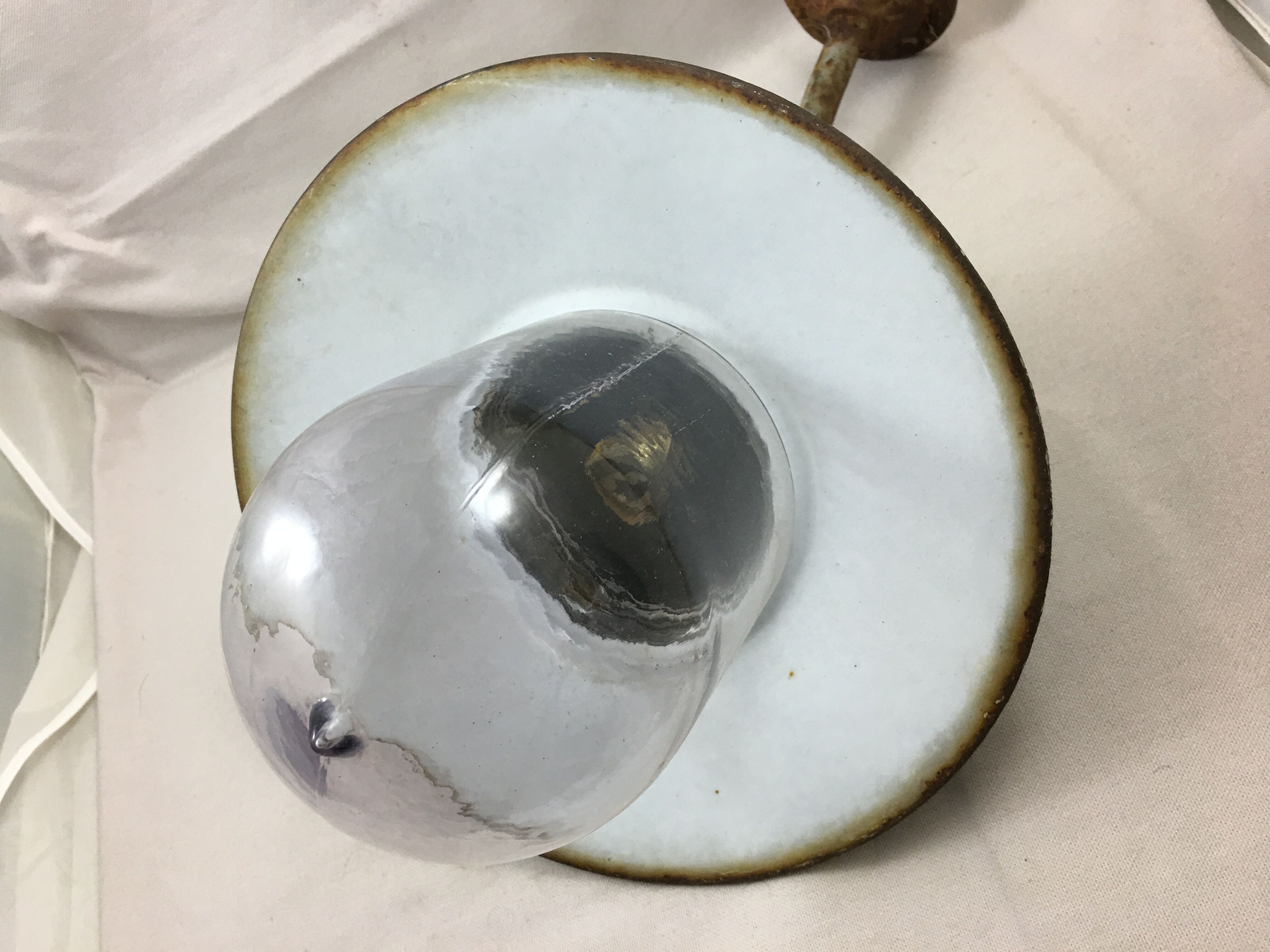 Swan pass yard lamp with undue globe deco garden