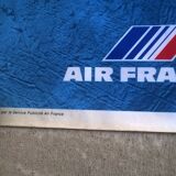 Planisphere Air France vintage 204 X 116,4 cm