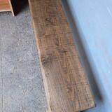 Pair of 2 patinated solid wood benches / stools