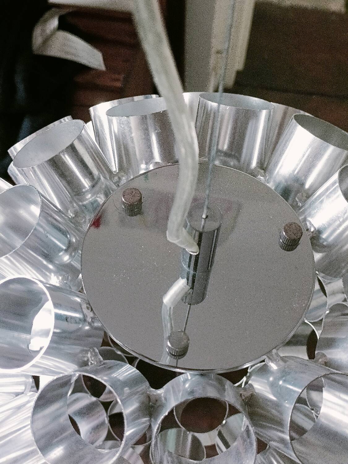 Space Age aluminium lamp