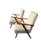 Set of 2 vintage bouclé armchairs