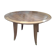 Table basse ronde Art Deco en bois blond