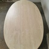 Oval coffee table in travertine, marble from the 70s/80s