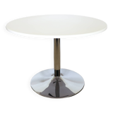 Space Age round table with chrome tulip base