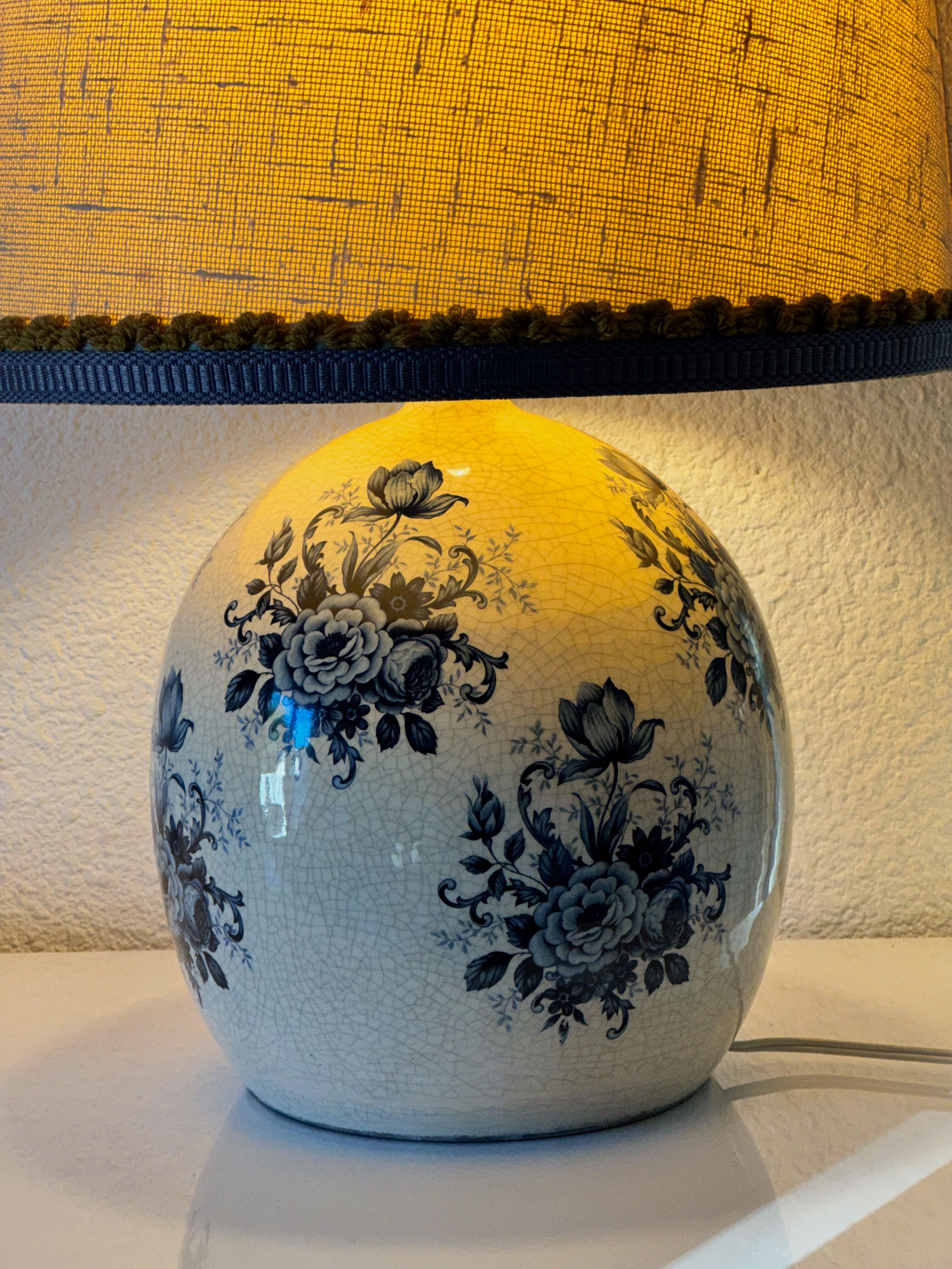 Vintage ceramic table lamp from Vallauris from the 60s