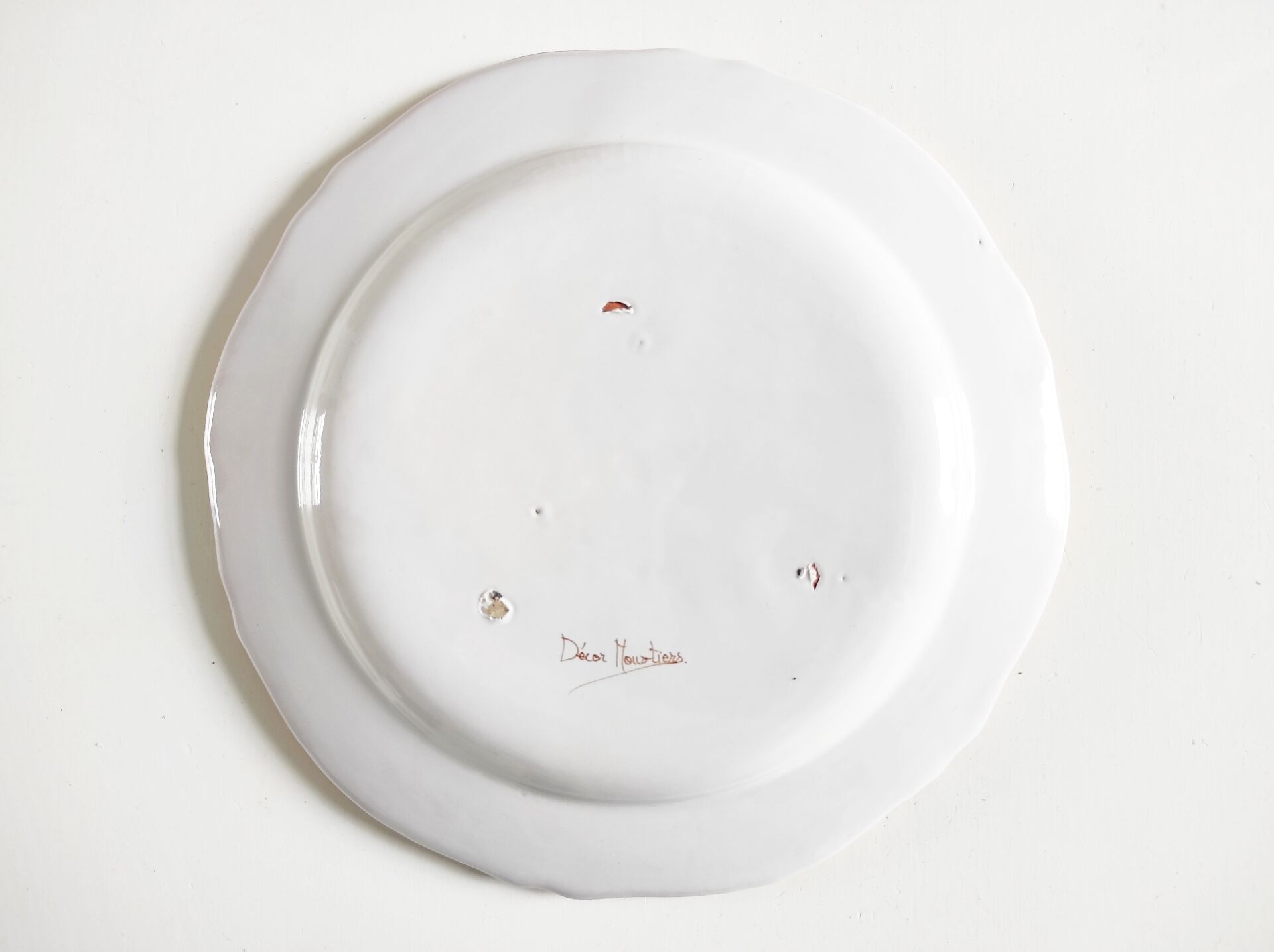 Assiette faïence de Moustiers oiseau