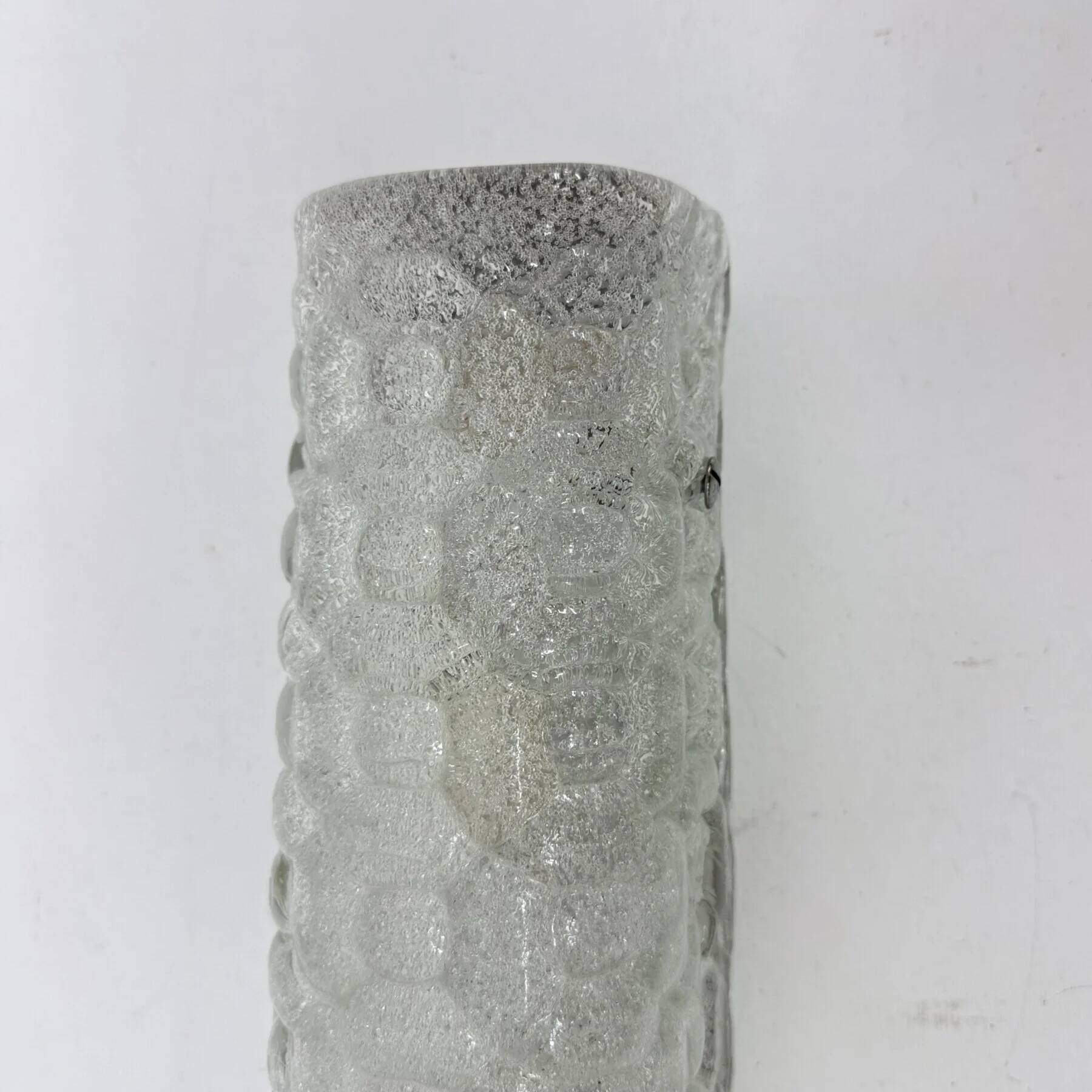 Mid-century Hustadt Leuchten design Murano glass wall sconces, Germany, 1970s