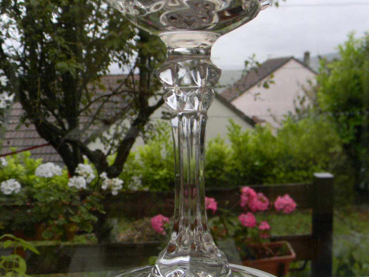 Set of 6 Arques crystal water glasses. Auteuil model.