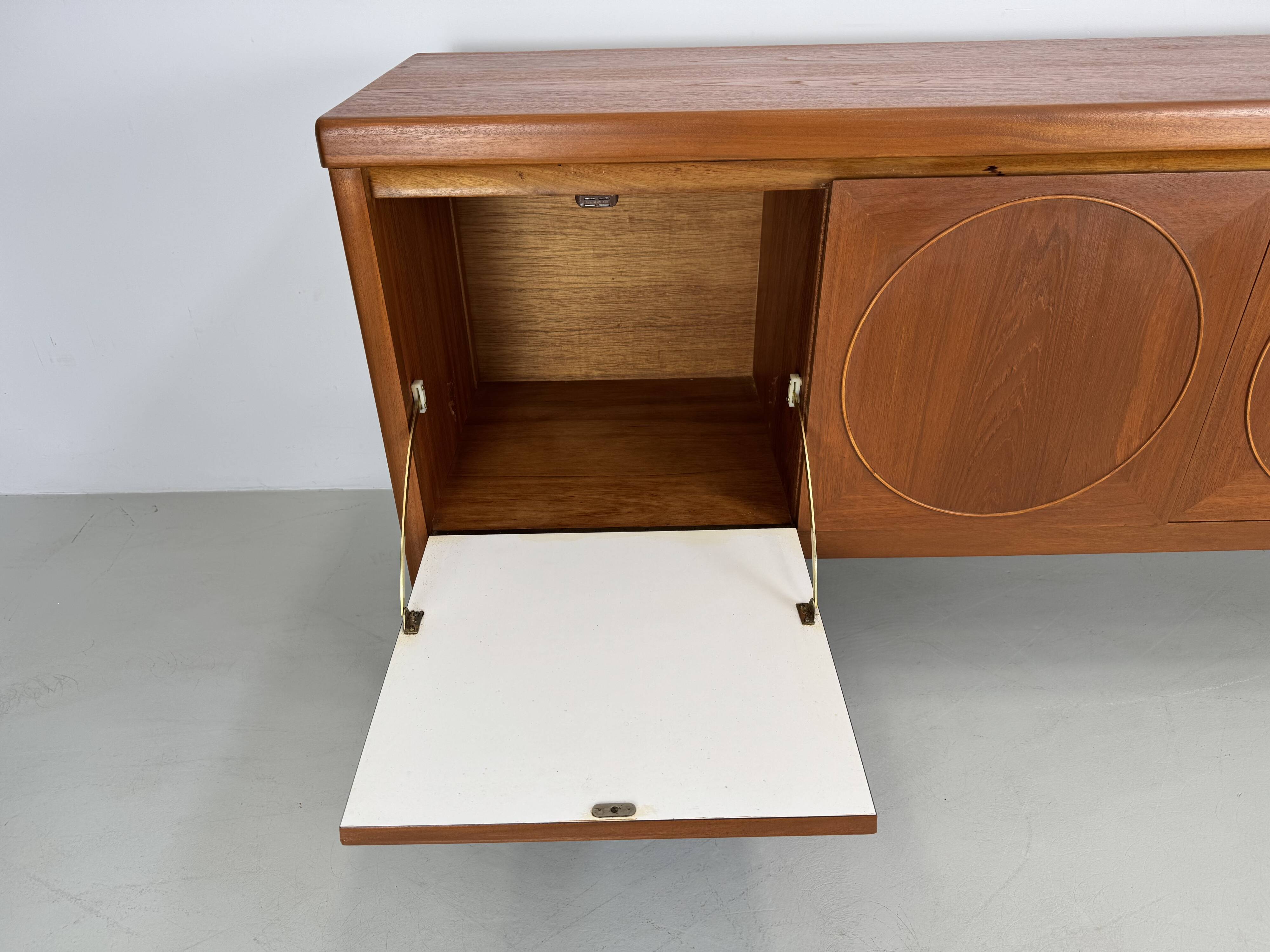 Unique vintage teak sideboard from the 1960s, produced by Nathan.