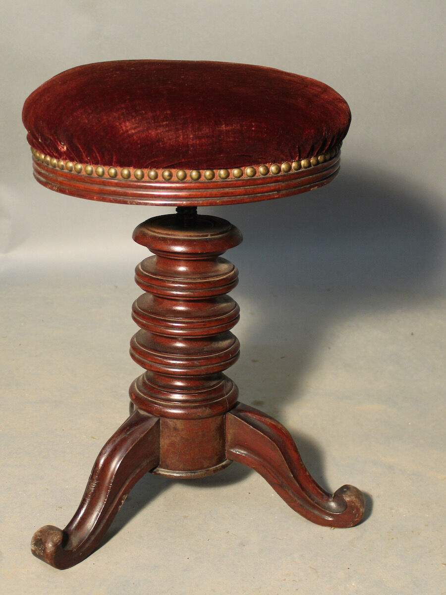 Piano stool on foot tripod XlXth