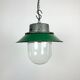 Green Enamel and Cast Iron Industrial Pendant Light, 1960s