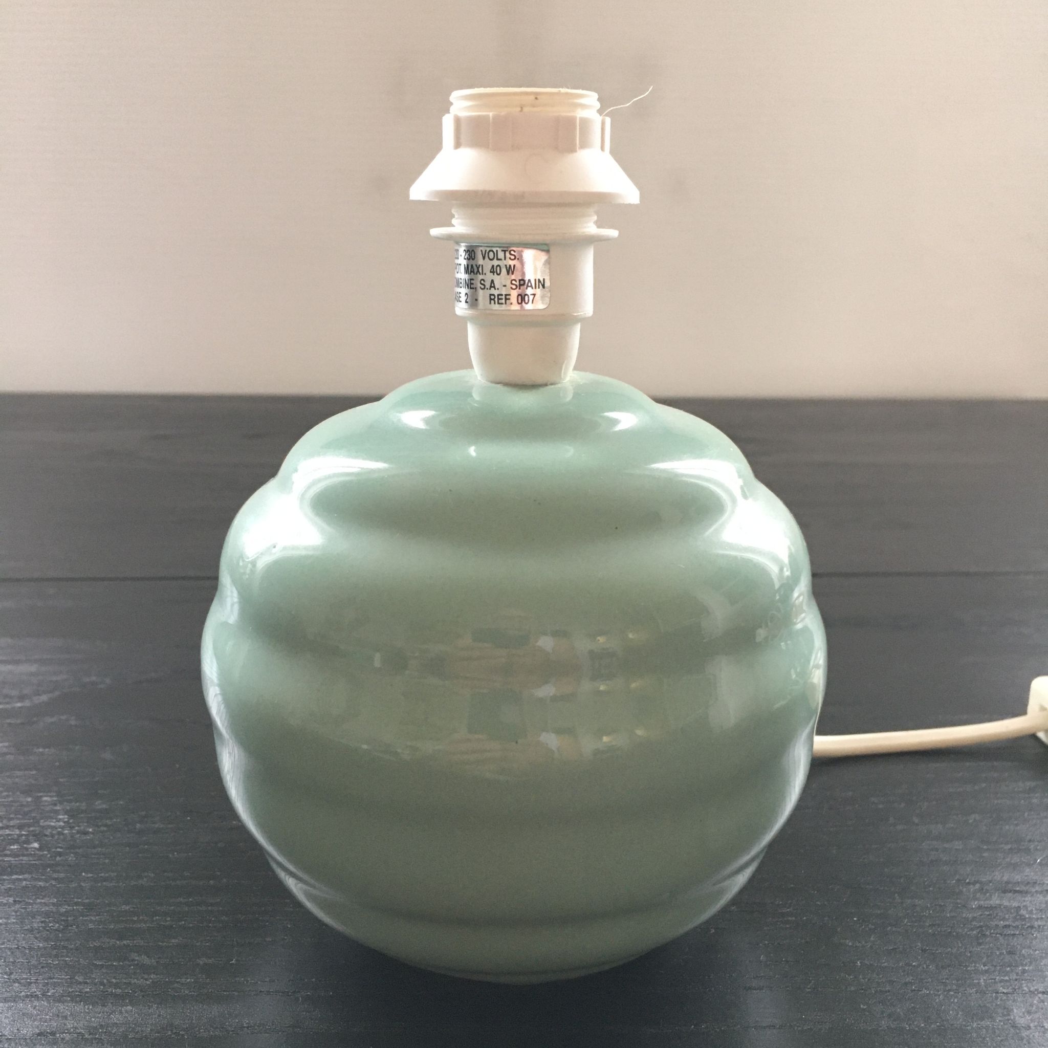 Celadon ball lamp base
