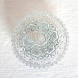 Retro 1970s ceiling/wall light in Flower Power design, worm cabochons