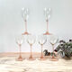 6 glasses of wine white foot pink vintage luminarc model "rosé"
