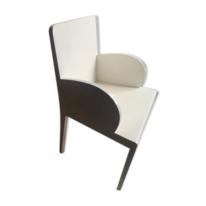 Chaise basse en bois - blanc