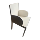 White wooden low chair 50s
