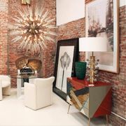 Mid Century Style Sputnik Lamp, Murano Glass and Brass Italian Chandelier
