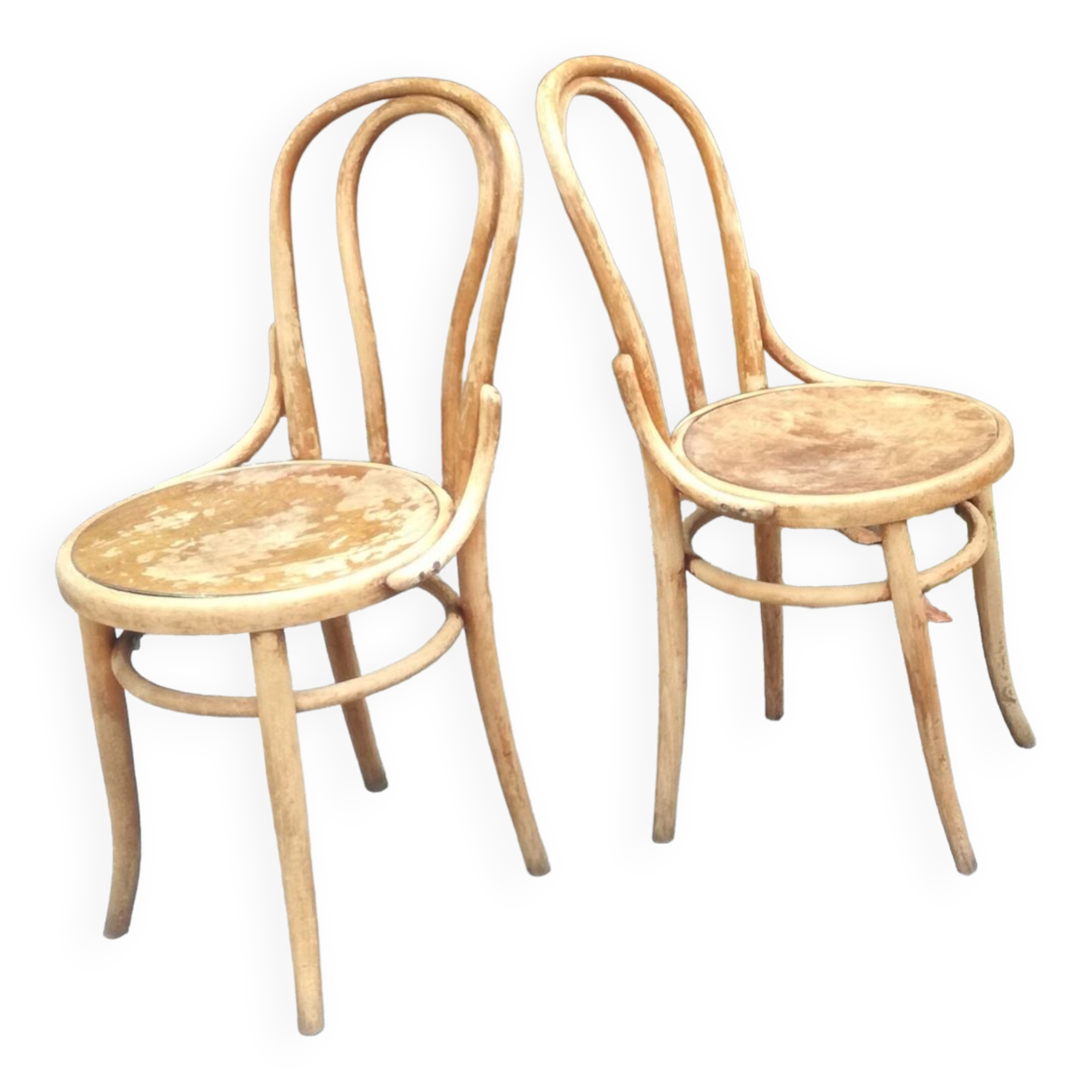 Stripped fischel bistro chairs, set of 2