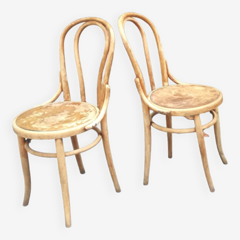 Stripped fischel bistro chairs, set of 2