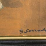 Large painting frames shells, cabinet of curiosities, sign