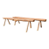 Pair of antique farmhouse benches in solid wood – brutalist style – 180 cm