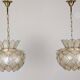 Pair of Lotus mother-of-pearl pendant lights