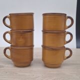 Set of 6 Saint Clément coffee cups, France