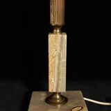 Table Lamp Base In Onyx And Travertine