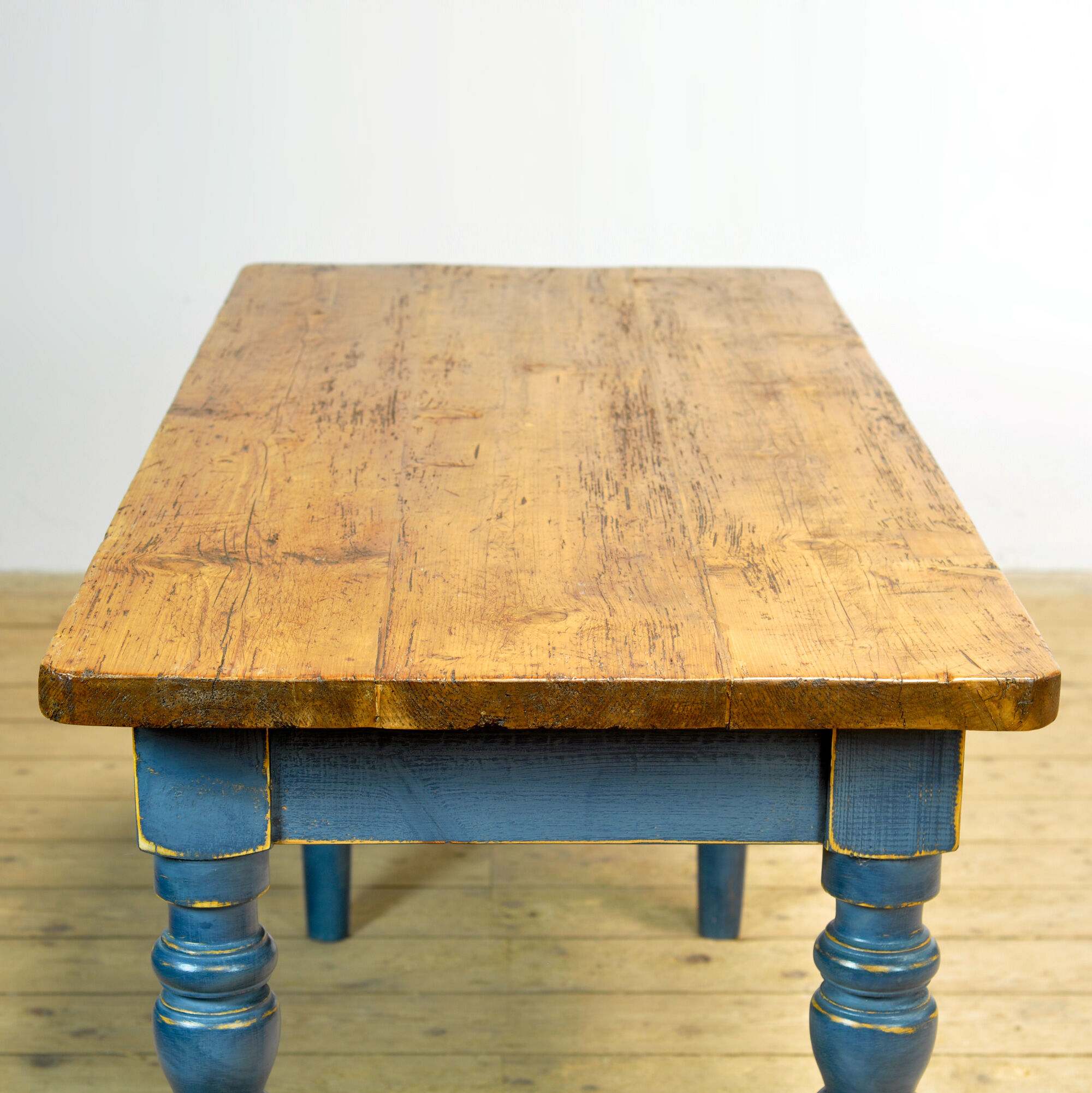 Pine table with old top