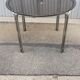 Round table vintage chrome and smoked glass