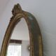 Louis XV-style gold oval mirror 50s - 29x20cm