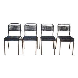 Lot de 4 chaises vintage - scoubidou