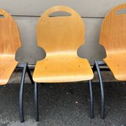 Set of 4 industrial style chairs