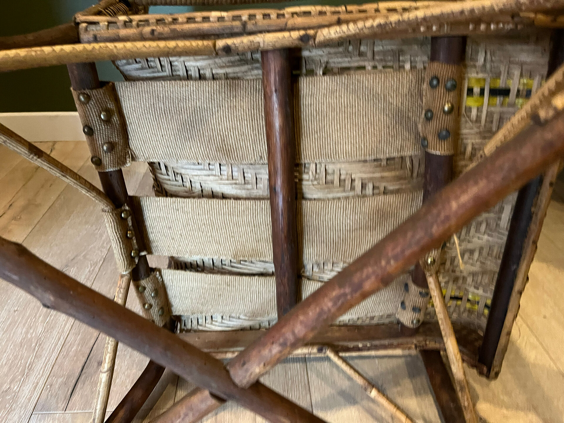 Fauteuil début de siècle rotin osier m