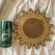 Vintage 1960s sun mirror witch's eye gold - 26 cm