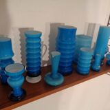 German glass vases by Karl Friedrich, 1960s, set of 11.