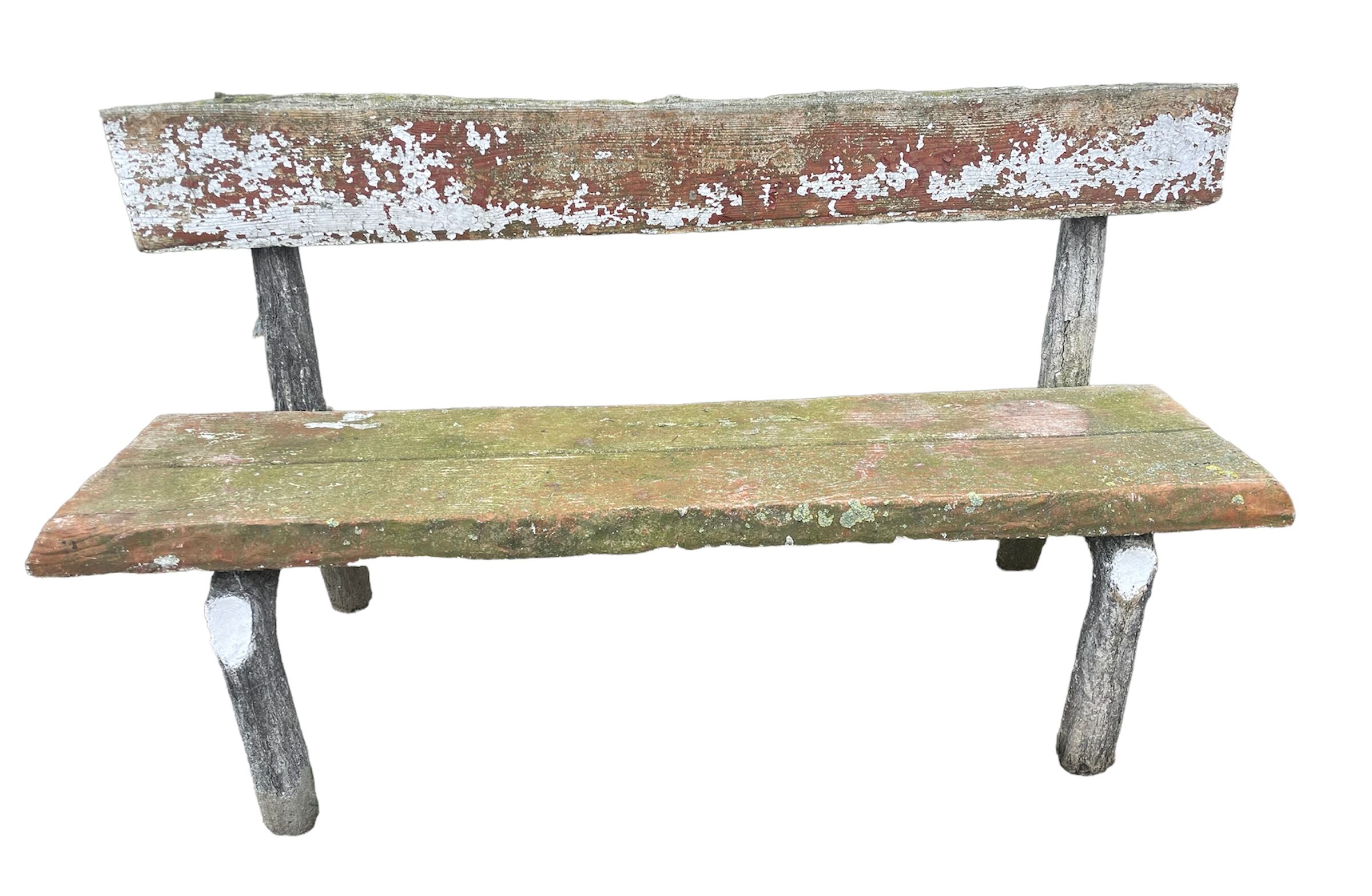Concrete garden bench