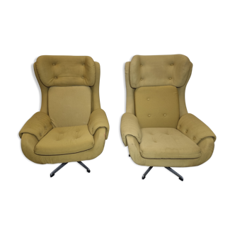 Vintage Swivel armchairs from Up Zavody Rousinov