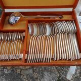 Box with silver metal housewife